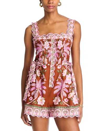 Farm Rio Palm Dream Pleated Romper