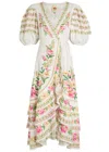 Farm Rio Palm Dream Printed Cotton Midi Wrap Dress