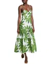 Farm Rio Palm Fan Cotton Sundress In White