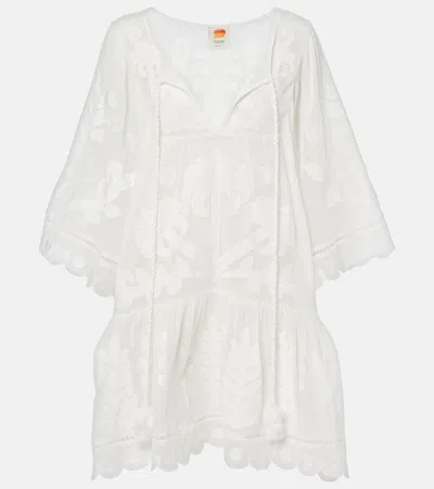 Farm Rio Palm Tree Cotton Beach Cover-up In White