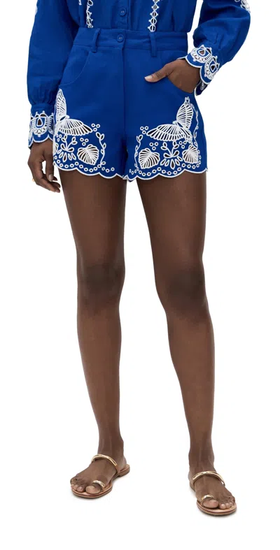 Farm Rio Palms Richelieu Shorts Blue