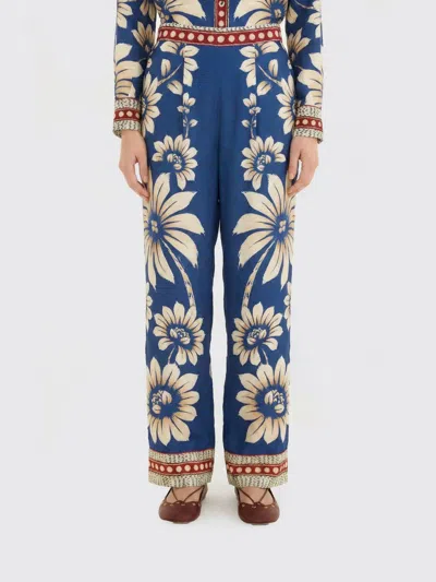 Farm Rio Pants Woman  In Blue