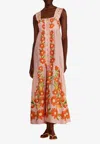 Farm Rio Papaya Salad Maxi Dress In Pink