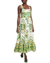 Farm Rio Papaya Salad Scarf Maxikleid In White