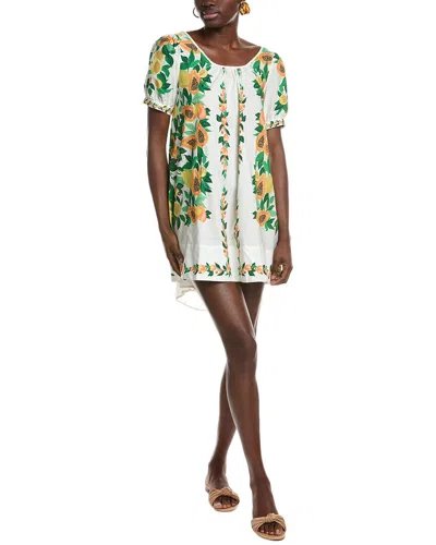 Farm Rio Papaya Salad Scarf Mini Dress In Orange