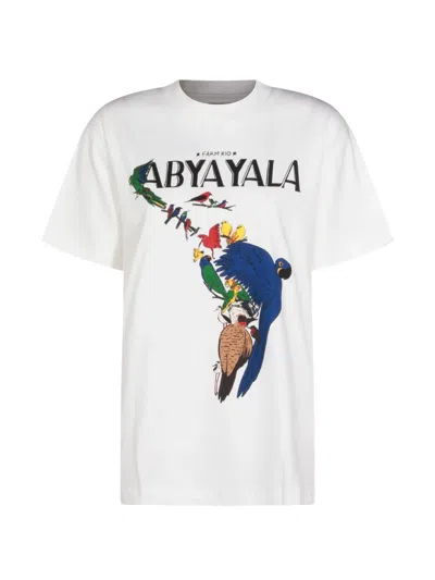 Farm Rio Women's Abya Yala Relaxed T-shirt In White