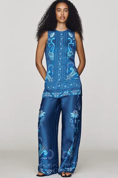 Farm Rio Patterened Wide-leg Pants In Multi