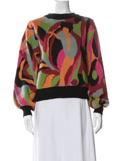 Pre-owned Farm Rio Patterned Crew Neck Sweater In Multi