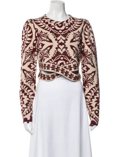 Pre-owned Farm Rio Patterned Crew Neck Sweater In Multi