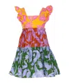 Farm Rio Multicolor Dress With All-over Floral Motif And Ruffled Skirt In Multi-color