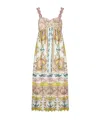 Farm Rio Linen-blend Dress With Nautical Print In Nude