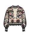 Farm Rio Patterned Knit Sweater In Multi