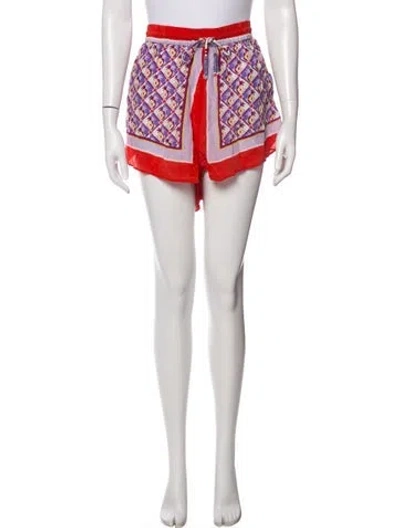 Pre-owned Farm Rio Patterned Mini Shorts In Multi
