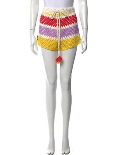 Pre-owned Farm Rio Patterned Mini Shorts In Multi