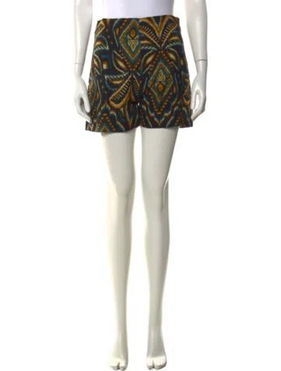 Pre-owned Farm Rio Patterned Mini Shorts In Multi