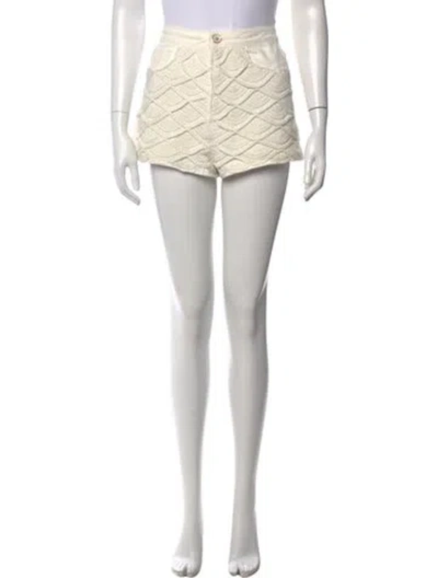 Pre-owned Farm Rio Patterned Mini Shorts In Neutral