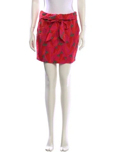 Pre-owned Farm Rio Patterned Mini Skirt In Multi