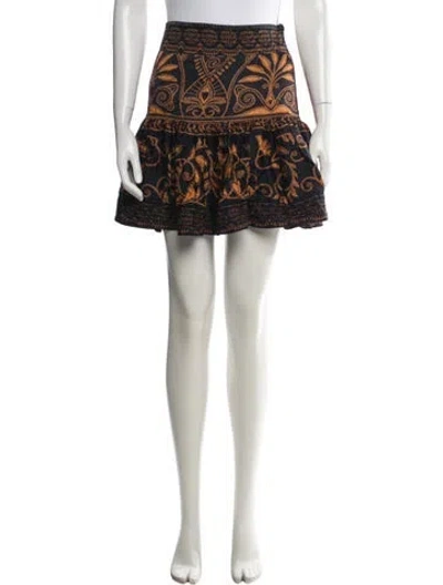 Pre-owned Farm Rio Patterned Mini Skirt In Multicolor