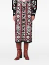 Farm Rio Patterned Silk Skirt In Multi