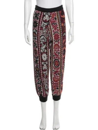 Pre-owned Farm Rio Patterned Sweatpants In Red