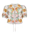 Farm Rio Delicate Forest Scarves Blouse In White