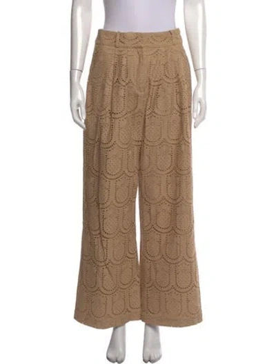 Pre-owned Farm Rio Patterned Wide Leg Pants W/ Tags In Neutrals