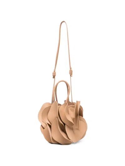 Farm Rio Petal-embellished Bucket Bag In Neutral
