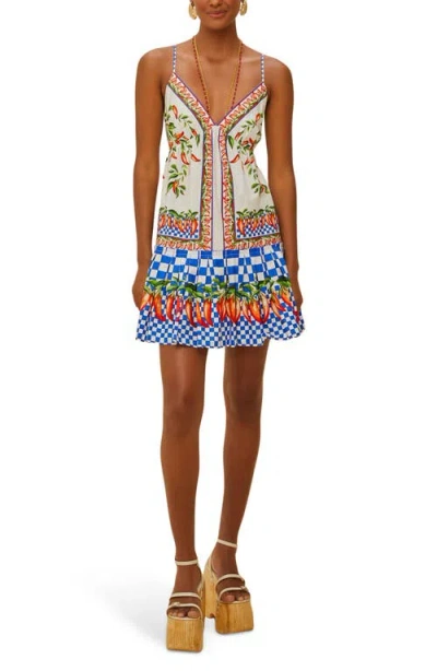 FARM RIO FARM RIO PICNIC PEPPERS AINIKA ORGANIC COTTON MINIDRESS