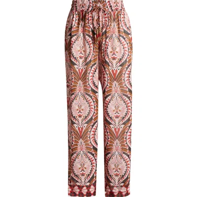 Farm Rio Pineapple Beaded Tassel Cover-up Pants In Pineapple Jewelry Mu