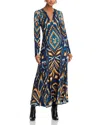 FARM RIO PINEAPPLE BLUE MAXI DRESS