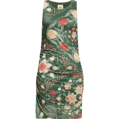 Farm Rio Pineapple Garden Stretch Tulle Body-con Dress In Green