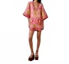 Farm Rio Pineapple Tunic Mini Dress In Tapestry Pink In Multi