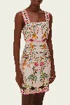 Farm Rio Pink Delicate Forest Linen Mini Dress In Multi