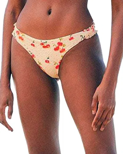 Farm Rio Pitanguitas Bikini Bottom In White