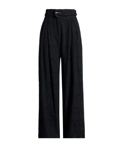 Farm Rio Plain Colour Flared Trouser In Black