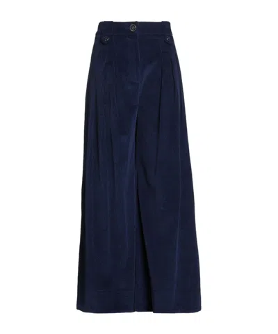 Farm Rio Plain Colour Wide-leg Trousers In Blue