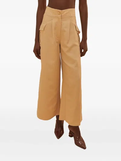 Farm Rio Pleated Pocket Trousers In Orange