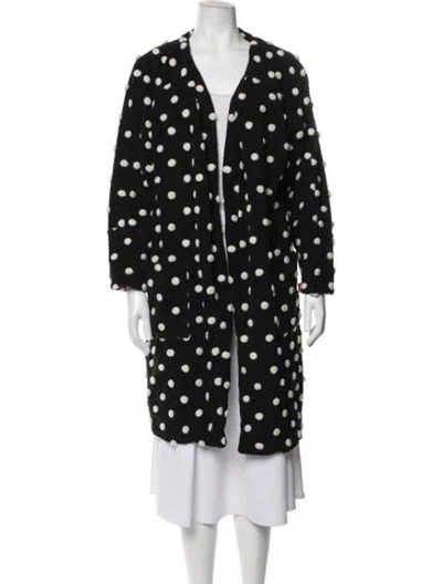 Pre-owned Farm Rio Polka Dot Print Jacket In Black