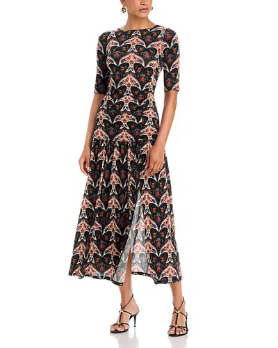 Farm Rio Porcelain Birds Maxi Dress In Black