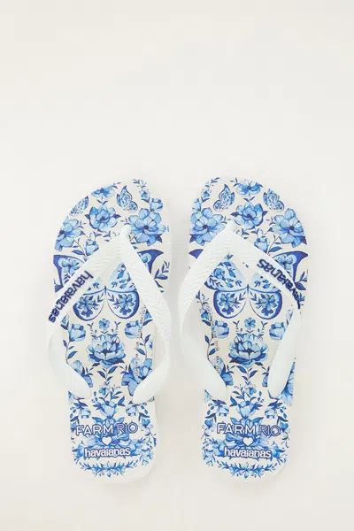 Farm Rio Porcelain Garden Havaianas In White