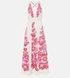 Farm Rio Powerful Birds Cotton Maxi Dress In White