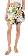 Farm Rio Print Shorts Latin Trip Scarves Multicolor In Multi