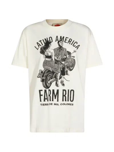 Farm Rio Print T-shirt In White