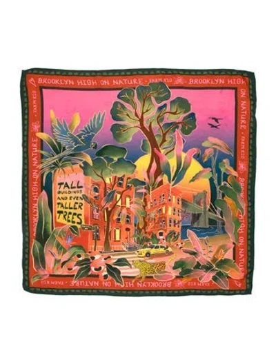 Pre-owned Farm Rio Printed Bandana In Green