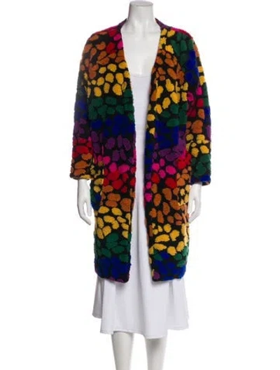 Pre-owned Farm Rio Printed Coat In Multi