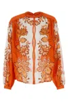 Farm Rio Printed Cotton Aura Blouse
