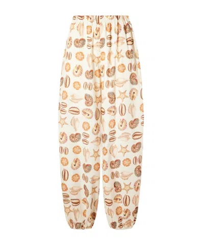 Farm Rio Printed Cotton Balloon Pants In Multi
