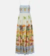 Farm Rio Womens Aracati Multicolor Aracati Shoulder-straps Cotton-blend Maxi Dress