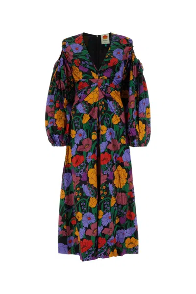 Farm Rio Printed Cotton Bucolic Garden Dress In Bugabl