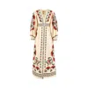 Farm Rio Cotton Dress With Multicolor Print In Multicolor